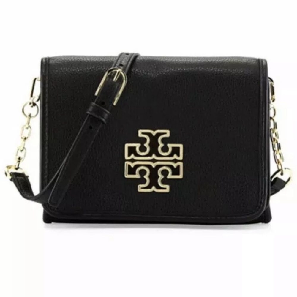 Tory Burch Britten Combo Pebbled Leather Crossbody